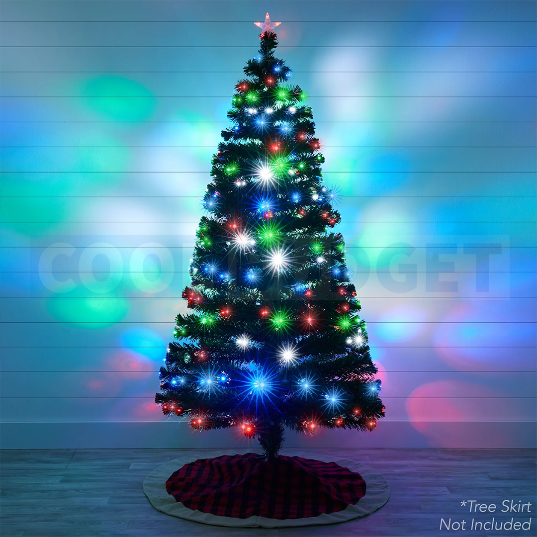 6ft Artificial Prelit Fiber Optic Christmas XMAS Tree Slim with Lights Clearance - 1